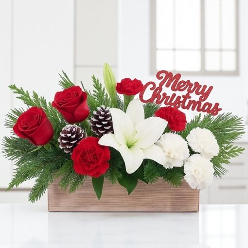 Merry Christmas flower bouquet